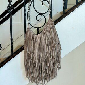 Monserat De Lucca Bochoa Fringe Bag Taupe Brown Anthropologie